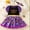 Purple, variant on BemeyourBBs Baby Girl Halloween Outfit Pumpkin Ghost Print Romper Dress Headband