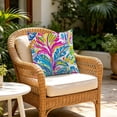 thumbnail image 7 of Throw Pillow Cover 18x18 Inch Waterproof Summer Flower Bohemian Print Soft Colorful for Car Office Patio Decor by MPOISVA, 7 of 7