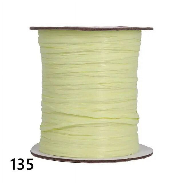 250 Y/roll Cotton Raffia Yarn for Summer Beach Hat Crochet Bag Material DIY Handmade Supply