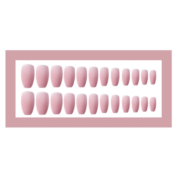 Uñas postizas, uñas postizas, regalos para mujeres, uñas largas mate carnosas, 24 parches para uñas postizas, parche para uñas postizas, pegatinas para uñas