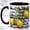 Black, variant on Lemon Branch Coffee Mug, Coastal Citrus Mug, Ceramic 11 oz