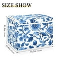 thumbnail image 5 of Yayeee Collapsible Cube Storage Bin with Lid Fabric Closet Decorative Basket with Handles, Blue Floral Pattern, 5 of 7