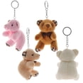 thumbnail image 3 of KAKOWELY 4 llaveros de osos de peluche, muñecos de oso, animales de peluche, llaveros decorativos., 3 of 5