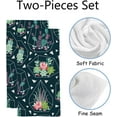 thumbnail image 2 of SKYSONIC Fingertip Hand Towels Set of 2 Pcs Succulents and Cactuses Absorbent Face Bath Towels for Bathroom Kitchen 30"x15", 2 of 6