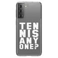 thumbnail image 1 of DistinctInk Clear Shockproof Hybrid Case for Galaxy S21 5G (6.2" Screen) - TPU Bumper Acrylic Back Tempered Glass Screen Protector - Tennis Anyone?, 1 of 2