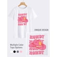 thumbnail image 6 of STARVNC Women Hat Graphic Letter Print Crew Neck Short Sleeve T-Shirt, 6 of 7