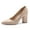 Nude Pu, variant on Zhabtuc Women's Pointed Toe Chunky High Heels Closed Toe Block Heels Slip on Pumps Dress Office Pumps Shoes for Lady Black Size 8.5