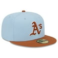 thumbnail image 3 of Men's New Era Light Blue/Brown Athletics Spring Color Basic Two-Tone 59FIFTY Fitted Hat, 3 of 5