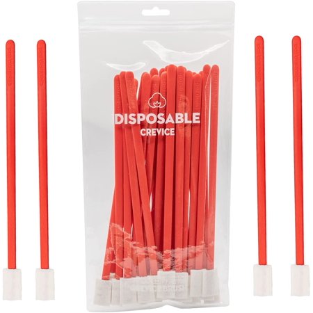 30PCS Disposable Crevice Cleaning Brush Tool kit, Disposable Toilet Brush, Disposable Toilet seat Cleaner Tool (Red)