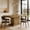 Light Brown, variant on Fnova 63" Farmhouse Dining Table for 4-6 People, Wooden Rectangular Kitchen Table with Geometric Relief Pedestal Base, Easy to Assemble