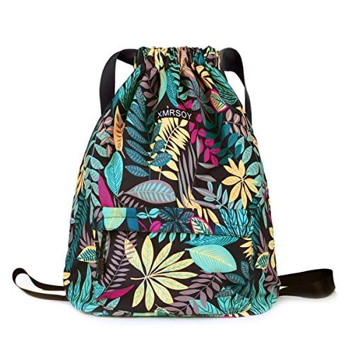 Mochila gimnasio impermeable XMRSOY nylon bolsa deportiva mochila cuerda resist agua