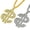 gold+silver, variant on Mens Gold Dollar Sign Necklace, 28 Inch Hip Hop Chain, Large Pendant Money Jewelry
