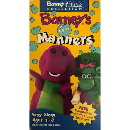 Barney-Barneys Best Manners(VHS,1993)TESTED-RARE VINTAGE RARE (Barney Best Manners Vhs)