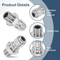 thumbnail image 3 of Uxcell 2 Pack Pressure Washer Adapter, 3/8" Male Quick Plug to G1/4" Male Quick Connect Fittings Stainless Steel Swivel Adapter for Pressure Power Washers Hose, 3 of 6