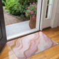 thumbnail image 2 of Pink Marble Gold Line Pattern Door Rugs,Washable Non Slip Door Mats Indoor,Decorative Door Mats,Entry Mat Indoor for Entrance,Bedroom,Kitchen,Bathroom,17"x30", 2 of 6
