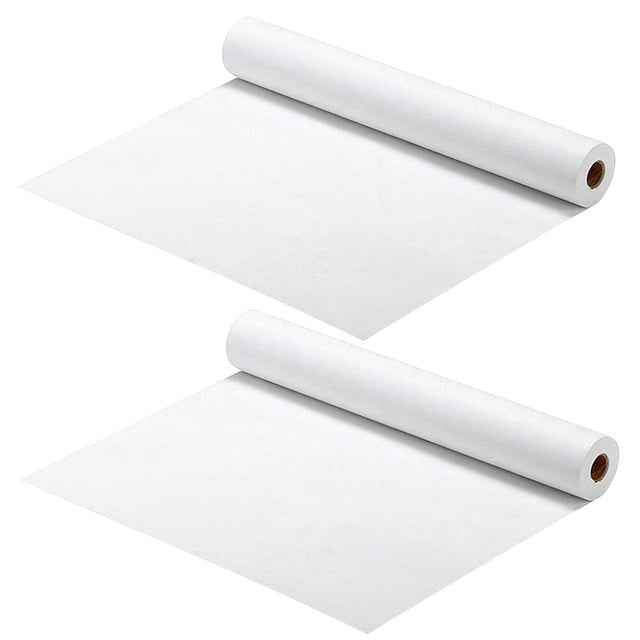 2 piezas de rollo de papel de dibujo blanco, rollos de papel de pintura para actividades de manualidades para niños y papel de acuarela para pintar (45 cm x 5 m)