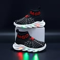 thumbnail image 2 of Gubotare Little Boys Shoes Toddler Little Kids Fashion Sneakers Light Up Slip on Breathable Athletic Casual Walking Tennis Boys Girls Shoes (Black,Little Kids 11), 2 of 7