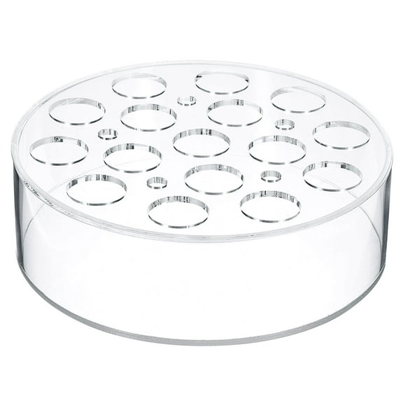 Uxcell Acrylic Flower Vase, 8 Inch Round Floral Centerpiece with 16 5 Holes for Table
