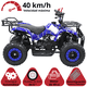 thumbnail image 2 of Cuatrimoto a Gasolina 49cc 2T Suspensión de Resorte Arranque Manual Freno de Disco Carga Máx 50 kg Hasta 40 km/h - Azul Spider, 2 of 8