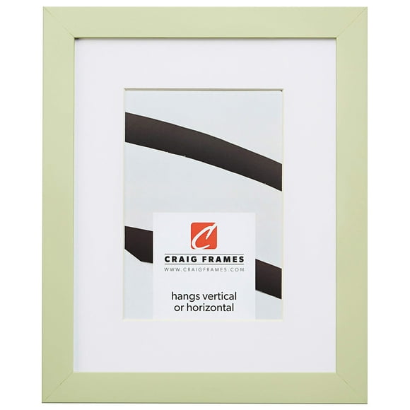Craig Frames Confetti, 5 x 7 Inch Modern Light Green Picture Frame Matted to Display a 4 x 6 Inch Photo