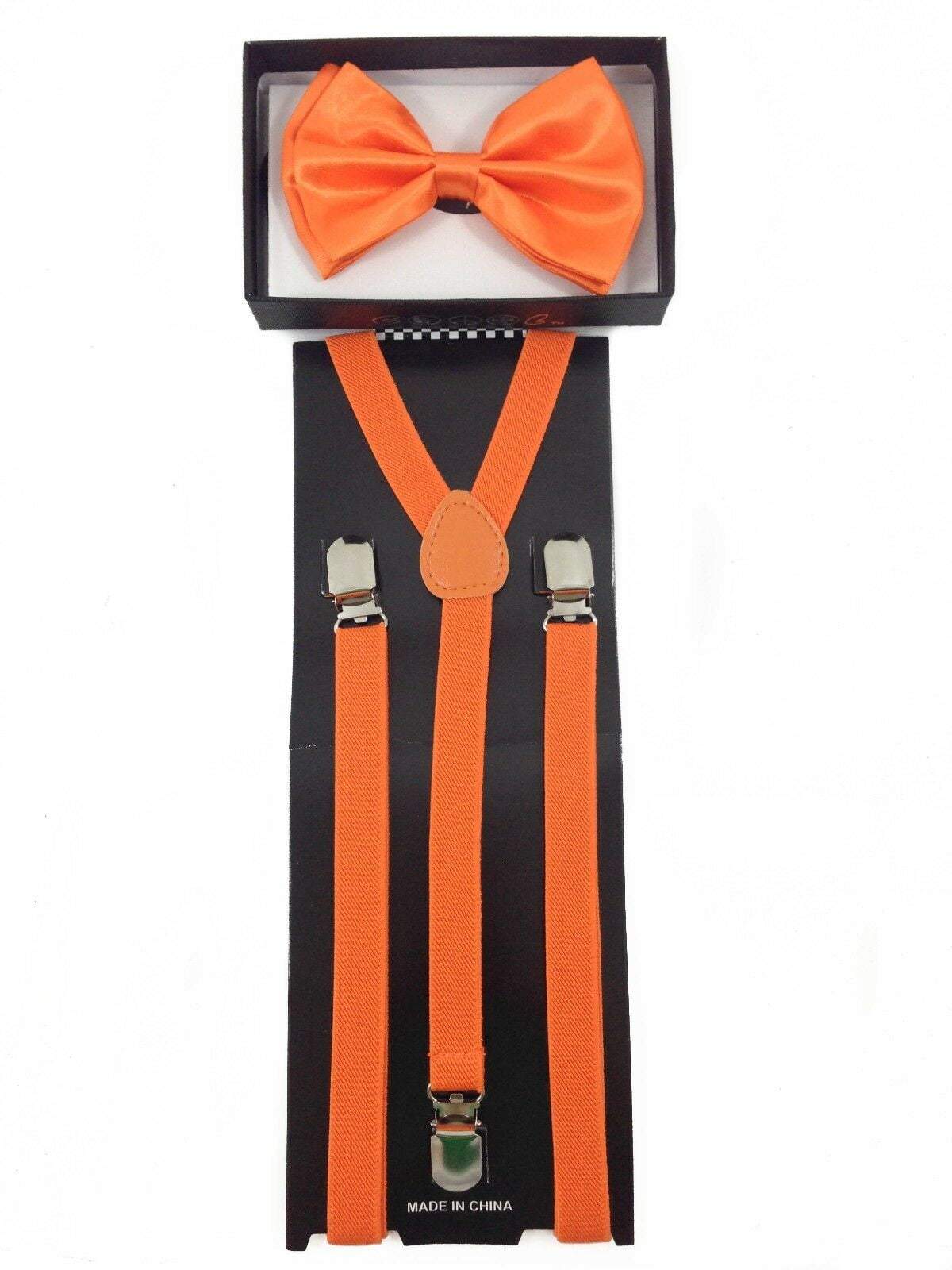 USA SELLER Cream Suspender and Bow Tie Set for Teenagers Adults Men Women 