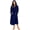 Navy, variant on Womens Hooded Fleece Robe, Long Fluffy Thick Warm Plush Bathrobe,(Navy,L-XL)