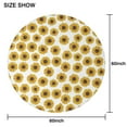 thumbnail image 6 of White Sunflower Round Tablecloth 60" X 60",Wrinkle Wipeable Table Cloth for Kitchen Dining Room Picnic Patio Party, 6 of 6