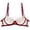 Red, variant on Womens Lace Bra Demi Sheer Mesh Balconette See Through Bralette Unlined Underwire Embroidered