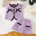 thumbnail image 2 of Gibobby Toddler Girls 2Pcs Baby Girls Kids Flower T-Shirt 6M 12M 18M 24M 3T 4T Tops+Shorts Pants Outfits Summer Clothes,9-12 Months,Purple, 2 of 7