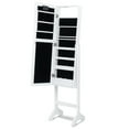 thumbnail image 3 of Patiojoy LED Lighting Mirrored Jewelry Cabinet Armoire Free Standing Dressing Organizer White, 3 of 9