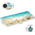 thumbnail image 2 of Big Desk Pad (31.5 X 11.8 Inch) Desk Mat Accessories for Women Men Desk Protector Extended Mouse Pad for Office/Home Accessories Writing Pad for Top of Desks +Cup Coaster, Beach Shells, 2 of 6