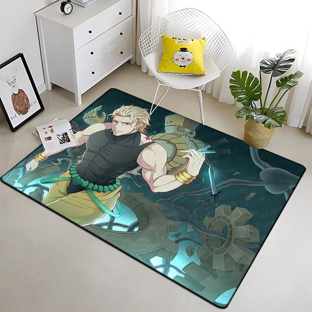Jojo - Alfombra de pintura animada Área grande Negro Suave Decoración para el hogar Boho Picnic380x120cm (31x47 pulgadas)80x120cm (31x47 pulgadas) zhangyuxiang unisex