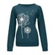 thumbnail image 1 of Camiseta Mujer Manga larga Cuello redondo Tops Poliéster Suéter deportivo Ropa con estampado informal, Azul, S Sweethay AP003791-22, 1 of 6