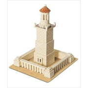 Wise Elk 08003 Mini Bricks Construction Set Lighthouse of Alexandria Glue Included White - Piece of 970