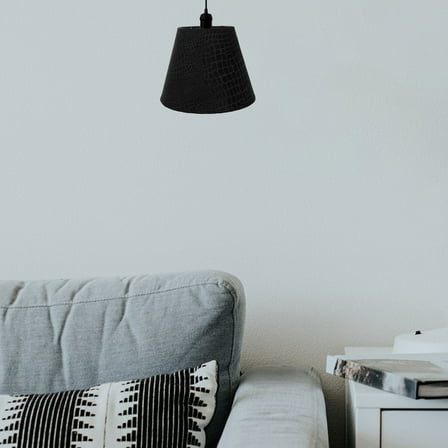 OUNONA Small Clip On Lamp Shade Black Cloth 1Pcs