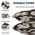 thumbnail image 4 of Waterproof Throw Pillow Covers Set of 2, 18x18 Inch Beige Floral Silhouette Decorative Pillowcases Outdoor Pillow Slip Cushion Covers Set for Couch Tent Farmhouse Vintage Flowers, 4 of 7