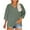 Army Green, variant on BangWanChi Loose Shirts for Women Fashion Plus Size Solid Color V-Neck 3/4 Sleeve Shirt Blouses