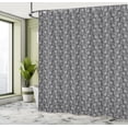 thumbnail image 4 of Ambesonne Dotted Shower Curtain, Dotty Circles and Wavy Lines, 69"Wx75"L, Charcoal Grey White, 4 of 4