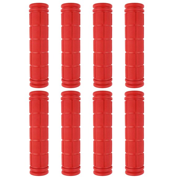 Kasteco 4 Pares De Puños De Manillar De Bicicleta, Puños De Seta Para Bicicletas De Montaña Bmx/Mtb/Carretera (Rojo)