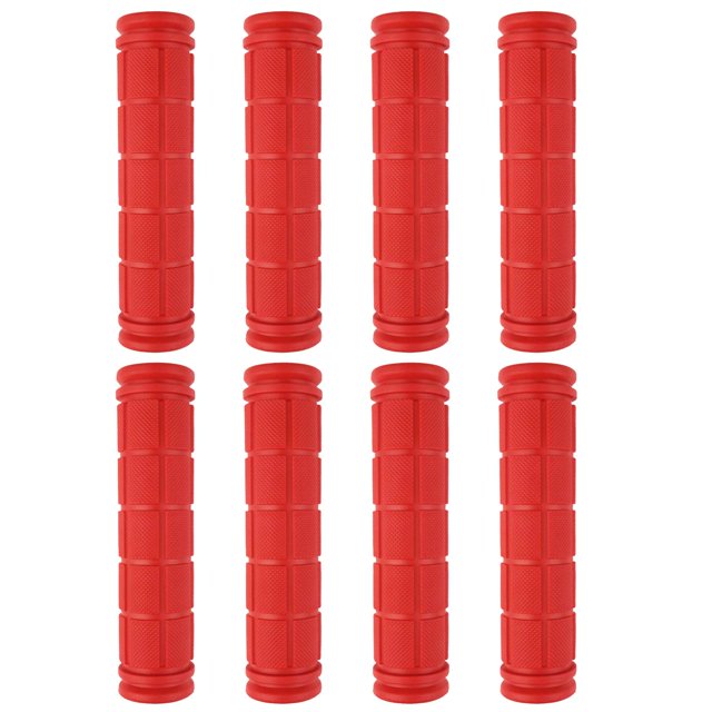 Kasteco 4 Pares De Puños De Manillar De Bicicleta, Puños De Seta Para Bicicletas De Montaña Bmx/Mtb/Carretera (Rojo)