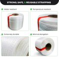 thumbnail image 4 of IDL Packaging Woven Cord Strapping Roll 1/2" x 1500', 6" x 3" Core Size, 650 lbs Break Strength, 4 of 7