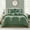 Green, variant on Nanshing Lacy 7 Piece Damask Embroidery Comforter Set, Queen, Taupe