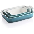 thumbnail image 1 of SWEEJAR Porcelain Bakeware Set for Cooking, 9.8 x 13 inch Ceramic Rectangular baking dish Lasagna Pans for Casserole Dish, Cake Dinner, Kitchen, Banquet and Daily Use (Gradient Blue), 1 of 6