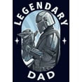 thumbnail image 2 of Men's Star Wars: The Mandalorian Legendary Dad Din Djarin and Grogu  Graphic Tee Navy Blue 3X Large, 2 of 5