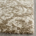 thumbnail image 4 of SAFAVIEH Florida Desmond Damask Shag Runner Rug, Beige/Cream, 2'3" x 7', 4 of 6