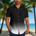 thumbnail image 2 of Men's Hawaiian Shirts Short Sleeve Beach Tropical Button-Down Shirt for Men White XXXXXL, 2 of 6