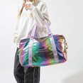thumbnail image 5 of Bolso de viaje de nailon con cremallera Symphony Pearlescent con personalidad para jóvenes, gran oferta 2024, bolso deportivo con estampado de letras de alta capacidad para mujeres, 5 of 5