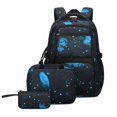 thumbnail image 4 of UJNDER Kids Starry Sky Backpack with Matching Pouch and Pencil Spacious 3 Piece Set for Boys and Girls Everyday School Use,Blue,Mid, 4 of 4