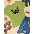 thumbnail image 3 of Monarch Butterfly Handdrawn T-Shirt Women -Image by Shutterstock, Female Small, 3 of 4