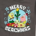 thumbnail image 3 of SpongeBob SquarePants - Merry Beachmas Patrick and Spongebob - Men's Short Sleeve Graphic T-Shirt, 3 of 6